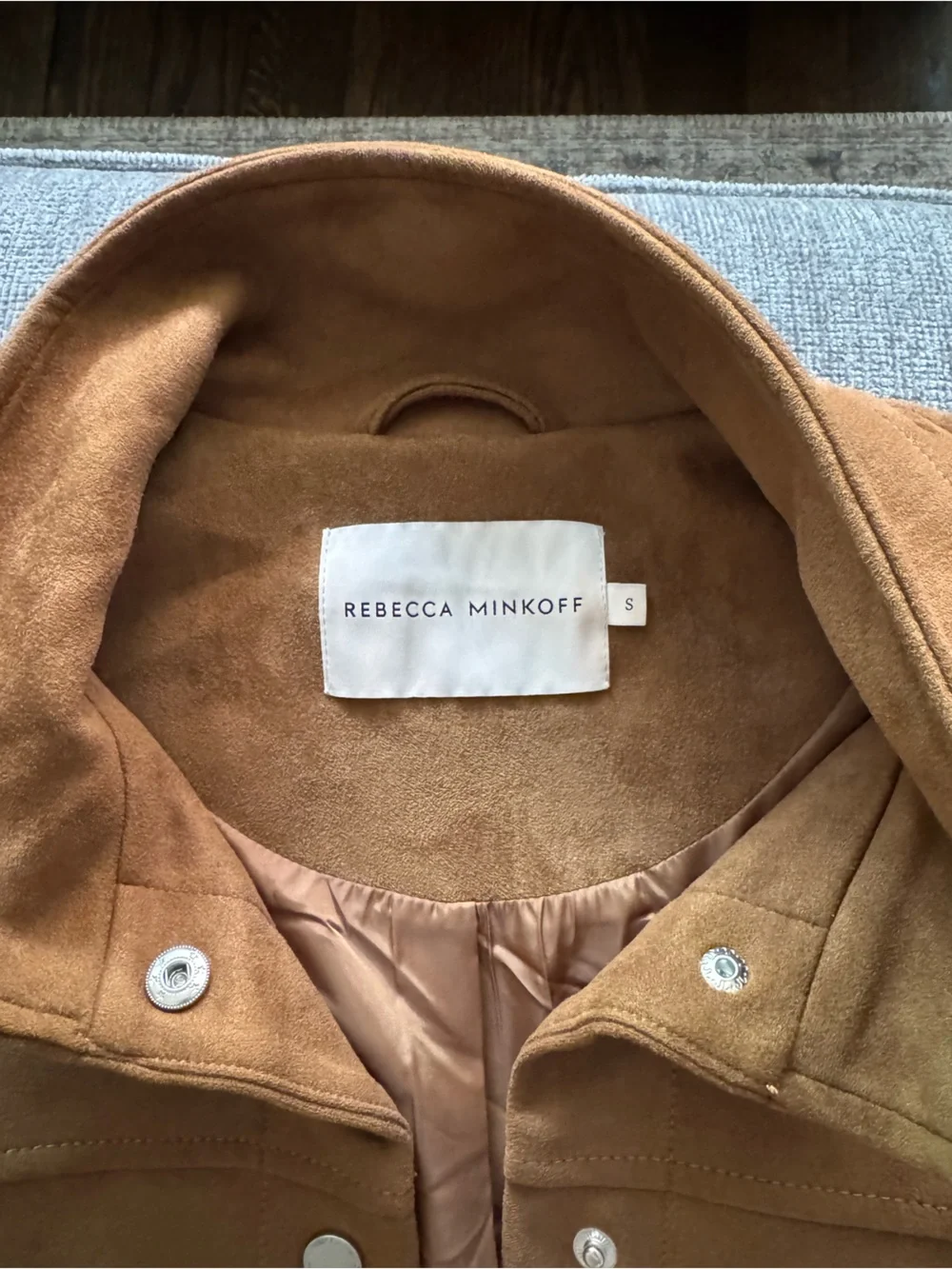 NEVER WORN Rebecca Minkoff Oversize Faux Suede Shirt Jacket - Picture 3 of 7